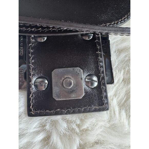 Y2K Fendi Mamma Bucket Shoulder Bag Zucchino Pattern Drawstring Authentic - Picture 5 of 16